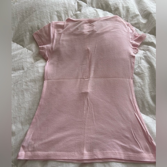 La SENZA (2) Vintage Light Pink Henley Cap Sleeve T-shirt - Picture 8 of 10